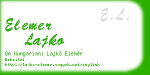 elemer lajko business card